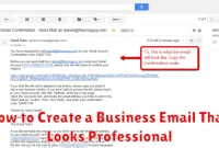How to Create a Business Email That Looks Professional
