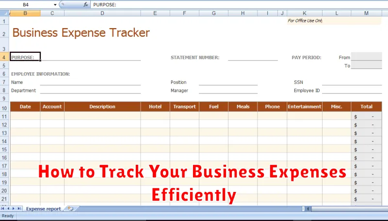 How to Track Your Business Expenses Efficiently