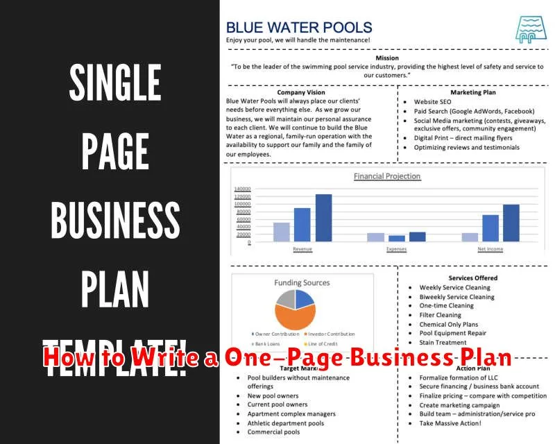 How to Write a One-Page Business Plan